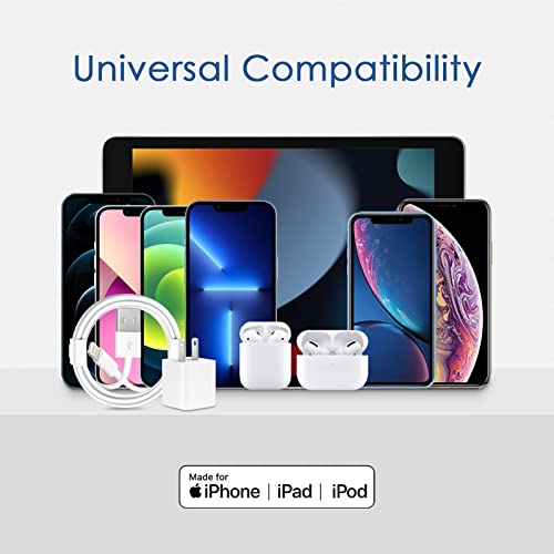 [Apple Mfi Certified] Iphone Charger,2Pack 6Ft Usb To Lightning Cable Apple Charging Cord Usb Wall Chargers Block Power Adapter For Iphone 13/12/11/X/8 Plus/Xr/Xs Max/Se/Ipad #TOP6