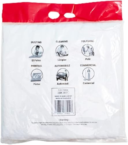 Miniatura 2 de Trapos de corte exacto premium, trapos de limpieza reutilizables, 100% algodón, blanco, 1 libra, bolsa resellable