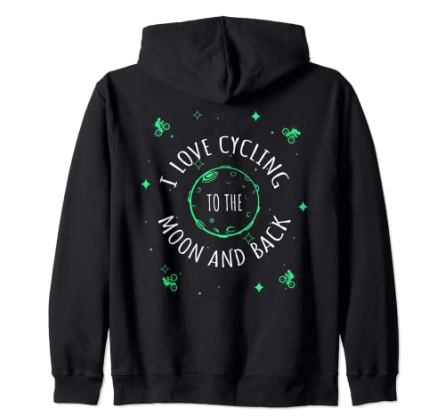 Cyclist Cycling Lover Saying Space Star Bike Riding Bicycle Sudadera con Capucha