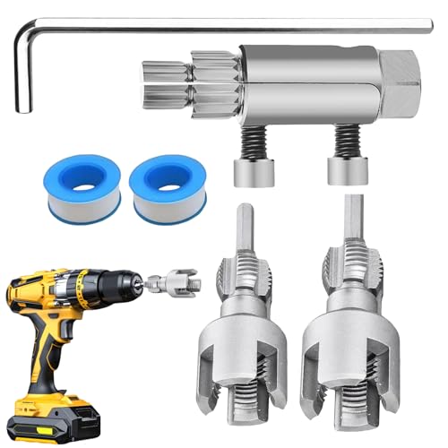 Genérico Kit de Roscador para Tuberías - Accesorios de Montaje Rápido - Herramienta Para Roscado Interno Y Externo De Tuberías,Para Propietarios y Fontaneros en Remodelación de Baños y Edificios
