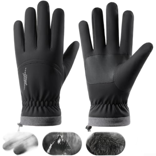 Guantes de esquí para hombre y mujer PureBowlic con forro polar térmico 3