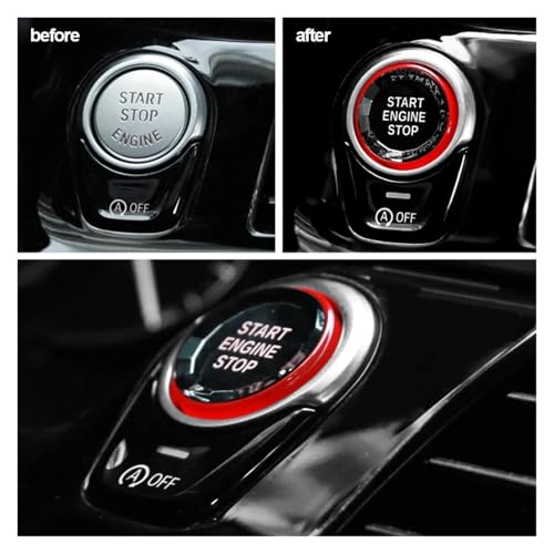 Couvercle de bouton de démarrage BMW X1 E84 E87 X5 E70 E90 E60 rouge