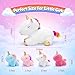 KMUYSL Toys for Girls Ages 0 1 2 3 4 5 6 7 8+ Years - Unicorn Mommy Stuffed Animal with 4 Baby Unicorns in Her Tummy, Soft Unicorn Plush Toys Set, Christmas Birthday Gifts for Baby, Toddler, Kids