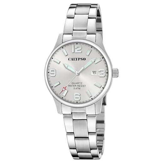 Calypso Orologio Analogico Donna K5861/2 Quarzo - Resistente all'Acqua 5 ATM Movimento ad Alta Precisione - Stile Elegante e Classico - Cinturino in Acciaio Inossidabile Argentato - Basic