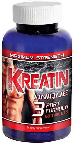 Kreatin(TM) - Pure Creatine Monohydrate Supplement, 5000mg Pills, Optimum Tri-Phase Formula - Muscle Performance and Development Supplement