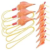 Cabilock 10個 螺角口哨 ポータブル天然巻貝ホイッスル 携帯用旅行記念品 音響効果付き 装飾インテリア用 耐久性素材製