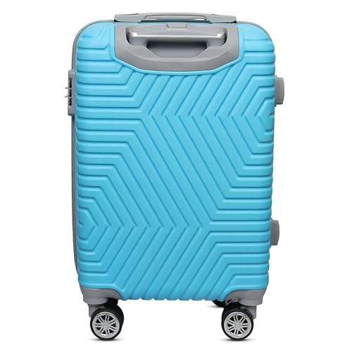 Image of UNPLUG Polypropylene 360 Degree Hard-Sided Cabin Luggage Large 28 inch | 75cm | 8 Wheels Small Trolley Bag for Travel | Lightweight Bag with Combination Lock | Suitcase (Sky Blue)