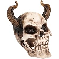 Boland 73082 - Decoración calavera diablo, 20 cm, figura de