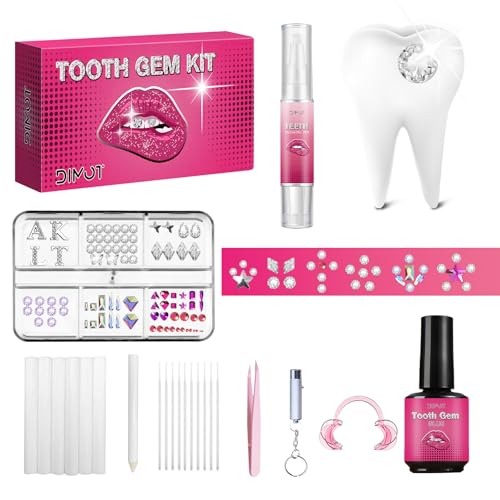 LMDGDS Zahnschmuck DIY Zahnschmuck Set Shinning Tooth Gem kit Schmuck Zubehör mit 139* Kristalle Für Party Daliy Leben (Serie E)