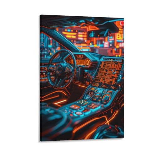 Peinture voiture cybernétique premium impression toile de luxe
