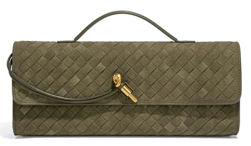 Image of Upbull Trendy Woven Evening Clutch Purses Women Underarm Shoulder Handbag Cute Satchels Crossbody Purse PU Leather Wallet
