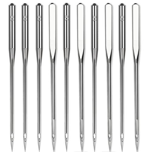 200 Pcs Size 100/16 Universal Leather&Jeans Sewing Machine Needles, Heavy Duty Machine Needles for Thickened Fabrics, Compatible with Home Sewing Machine