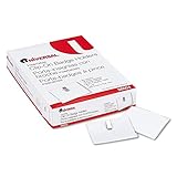 Universal 56004 Clip-On Clear Badge Holders W/Inserts, Top Load, 3 x 4, White, 50/Box