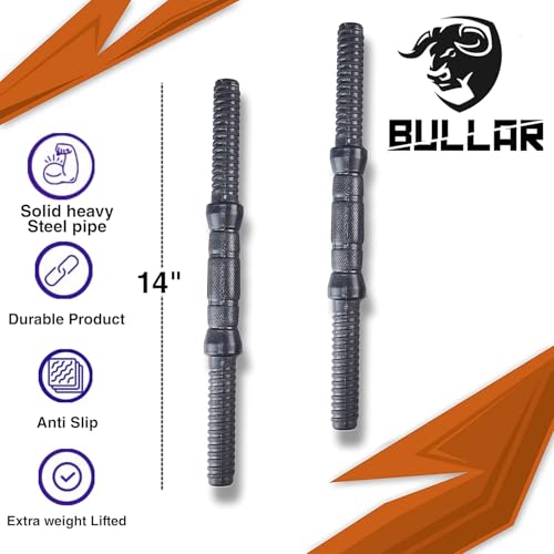 Image of BULLAR Adjustable Dumbbell Set with Pair of Dumbbell Rods and PVC Weight Plates (18Kg Set)