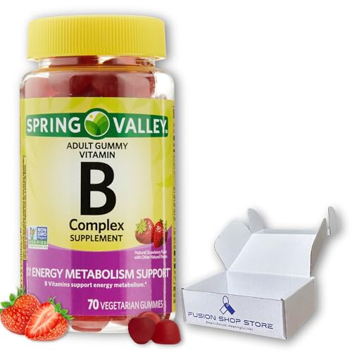 B Complex Gummies- Strawberry 70 Count (Pack of 1), Boxed by Fusion Shop Store