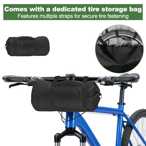 SETOXYX Bike Travel Bag, Transport Bicycle Storage Carry Bag, Heavy Duty 840D Mountain Folding Bike with 3 Fixed Buckles, Waterproof for 26-29 inch Mountain Bicycle,55×11×31inch