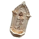 Cnrfeoap Sant Jude Wandschild, Heiliges Wasser, Schrift für Eingang, Heimdekoration, religiöses Kunstharz, katholisches Heilwasser-Schriftart für den Eingang