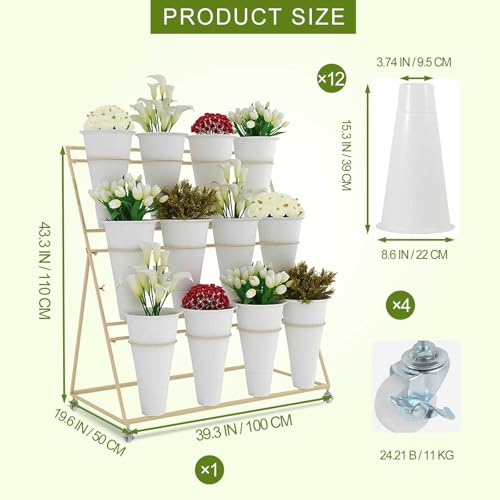 Jardin miniature mobile pour optimiser l'espace avec 12 pots de fleurs - 5