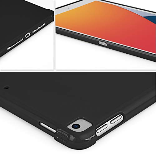 Kiq Case For Ipad 10.2" 9Th Generation 2021 / Ipad 8Th Generation 2020/ 7Th Generation Ipad 10.2" 2019, Slim Soft Lightweight Tpu Back Cover For Ipad 9/8/7 10.2 Inch - Black #TOP6