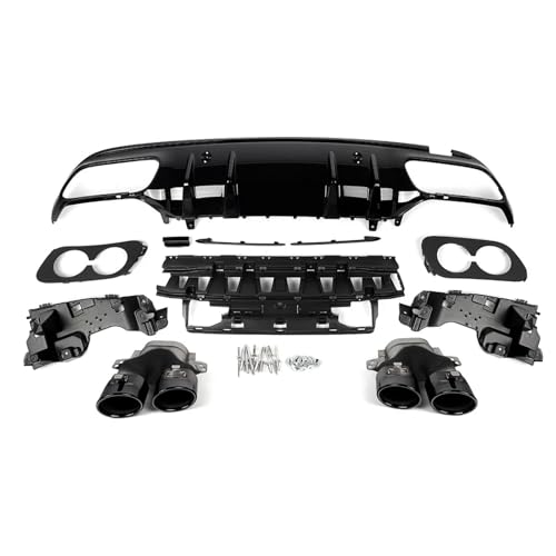 Diffuseur arrière luxe pour Benz W205 C300 finition noir brillant style AMG
