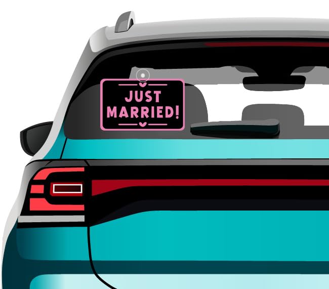 Miniatura 2 de Just Married Signs  Wedding Car Signs  Signs for Cars  Marriage Announcement  Bridal Gifts  Groom Gifts  Just Married Display