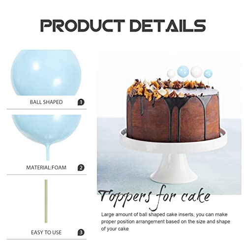 OSALADI 48 Pçs Bolas Topo De Bolo Mini Balões Topos De Bolo Bola De Espuma Cupcake Topos De Bolo Pic