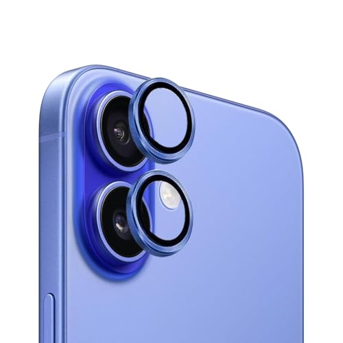 Amazon Brand - Solimo Tempered Glass Camera Lens Protector for iPhone 16 (Blue) 2 41WqPUC44 L