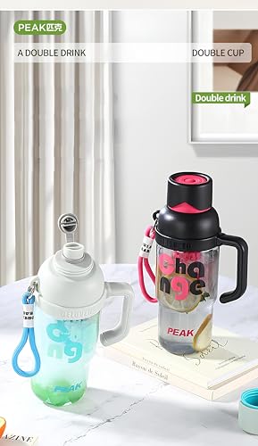 Image of THE VENTI SHOTAY Classic Unbreakable Water Bottle with Sipper BPA Free, Leak-Proof Water Bottle Ideal for Office, Sports, School, Gym (Handle - 900ML-Black)