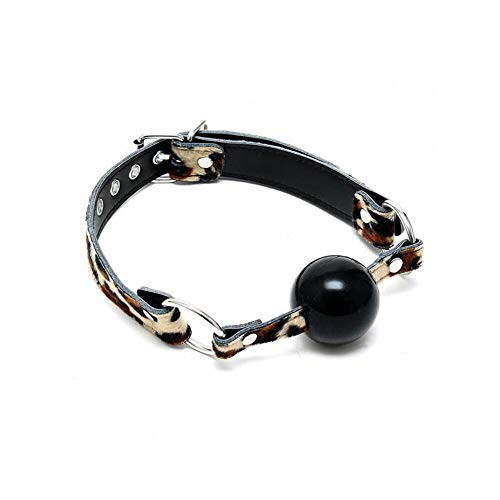 Bâillon Rimba noir léopard accessoire bondage et soumission