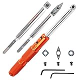 Elegante mango de herramienta: hermoso mango de herramienta de torno, aluminio anodizado sólido para equilibrio, durabilidad y para durar años. Adecuado para todos los niveles de habilidad entusiastas de la carpintería o bricolaje.