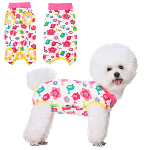 Coppthinktu Recovery Suit for Dogs After Surgery, Dog Onesie Surgery Recovery Suit for Female Spay, Soft Surgical Pajamas Bodysuits for Puppy to Prevent Licking Dog Cone Alternative