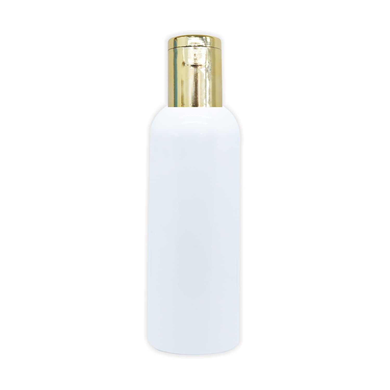 MYOC 100ml White Cosmetic Grade HDPE Bottles - Pack of 6, Refillable & Reusable with Golden Flip-top Caps for Shampoo, Massage, Hair Oil, Multipurpose Use 2