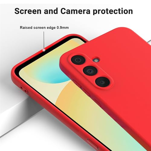 Image of Back Cover for Samsung Galaxy S24 FE 5G | Full Camera Protection | Premium Liquid Silicon Case | Flexible Bumper Case for Samsung Galaxy S24 FE 5G (Red)