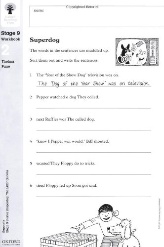 Oxford Reading Tree: Level 9: Workbooks: Workbook 2: Superdog and The Litter Queen (Pack of 6)