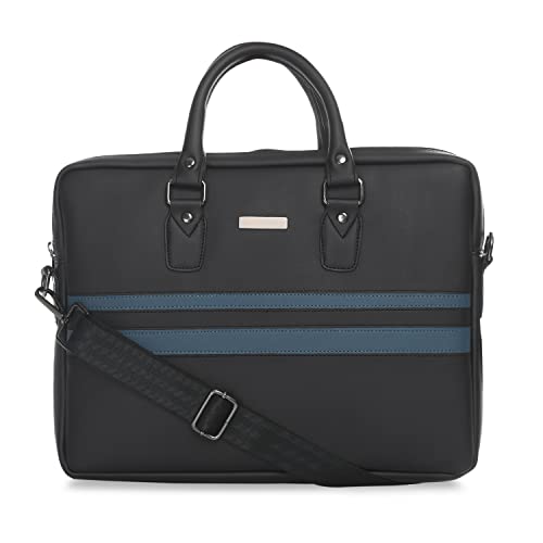 Image of Vaku Luxos MILAN 14 Inch Laptop Bag Leather Collection Messenger Organizer Shoulder Sling Office Bag for Men & Women With Adjustable Strap for Laptop and MacBook up to 14 inch