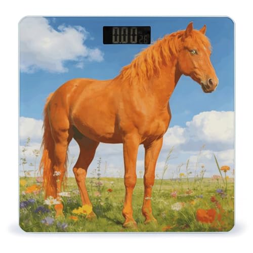 Báscula digital Orange Horse con pantalla LCD grande miniatura 1