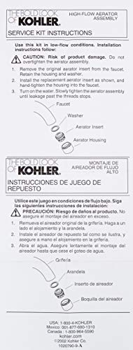 Kohler K-1054432 Kit Aerator, 1.5 Gpm #TOP4