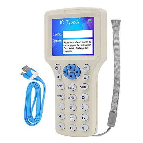 LEXI ID IC HID UID Decoder, Card Copier, NFC Reader, 125KHz 13.56MHz 10 Frequency RFID Access Writer/Reader/Duplicator, Key fob Cards Programmer with USB Interface