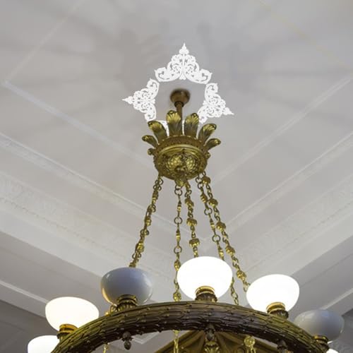 Medallón de techo elegante estilo europeo YARNOW en material PS para decoración premium 7