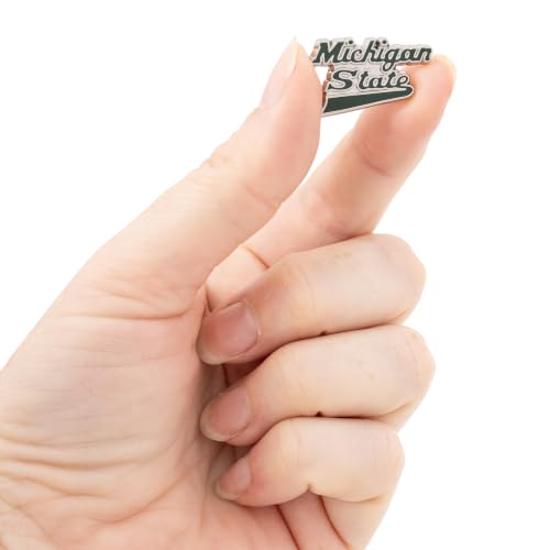 Image of Desert Cactus Michigan State University Magnetic Metal Lapel Pin (E) | Officially Licensed MSU Michigan State Spartans Enamel Finish Lapel Pin Formal Wear Bag and Hat Jewelry Tie Track Brooch Pin