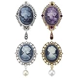 Broches de style vintage:nos broches en strass sont disponibles en 2 style. L'un d'eux présente un pendentif en forme de larme avec des cristaux étincelants, tandis que l'autre présente une perle pendante, à la fois élégant et exquis