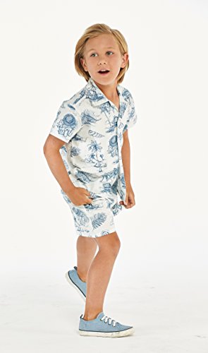 Image of Boys' Aloha Luau Shirt Cabana Set in Signature Prints | 100% Cotton; Button Front Shirt; Signature Tropical Prints; Lightweight Comfort; Vacation Ready