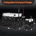 Collapsible Folding Wagon,Large Utility Wagon Cart Foldable,Folding Wagon Cart with All Terrain Wheels,Heavy Duty Garden Cart,Portable Wagon for Shopping Grocery Camping Sports Fishing (Black/White)