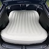Woowind Inflating Air Mattress Compatible withTesla Model Y Self (2020–2025, Juniper) 2-Person Car Camping Inflatable Bed for Trunk/Back Seat Folded, Built-in 12V Pump with Auto-Stop