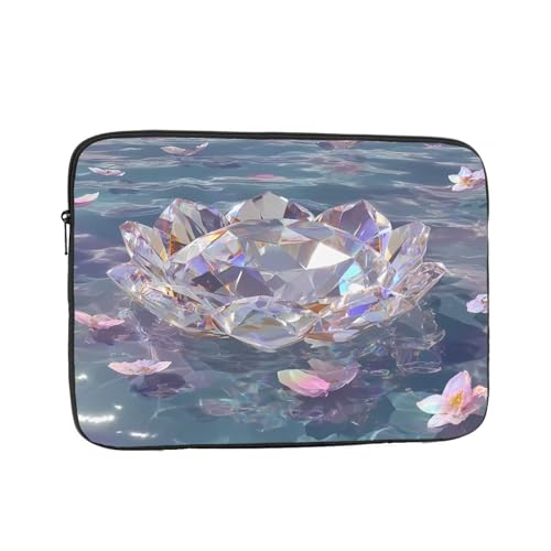 12-Inch Shockproof Laptop Bag with Lotus Gem Print