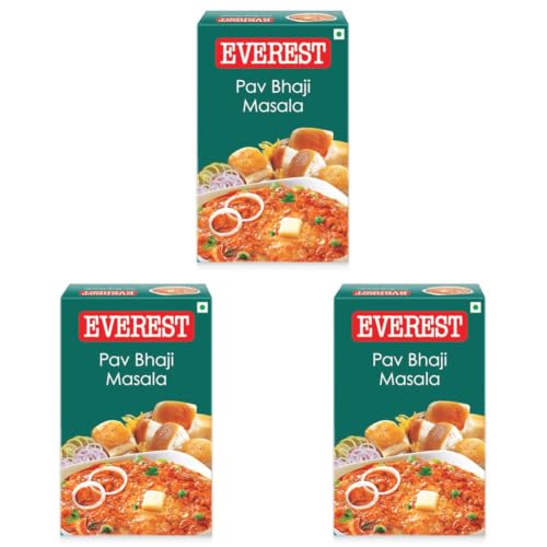 Image of Everest Pav Bhaji Masala - 50g | Authentic Mumbai-Style Spice Blend for Rich, Flavourful Pav Bhaji | Aromatic Masala Powder for Bhaji, Snacks & Street-Style Cooking (Pack of 3)