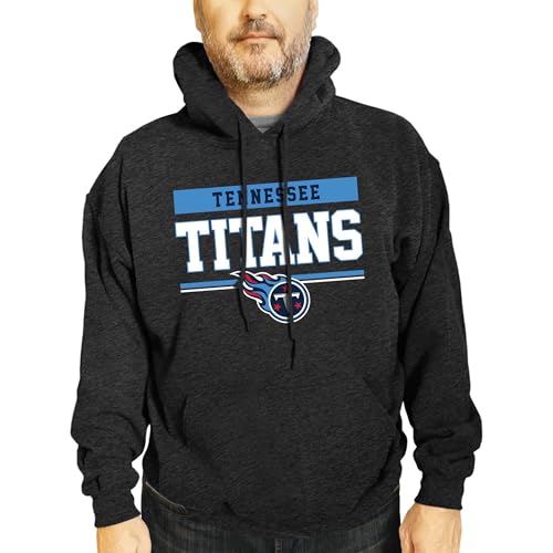 Team Fan Apparel NFL Adult Gameday Charcoal Hooded Sweatshirt - Cotton & Polyester Blend - Stay Warm and Represent Your Team
