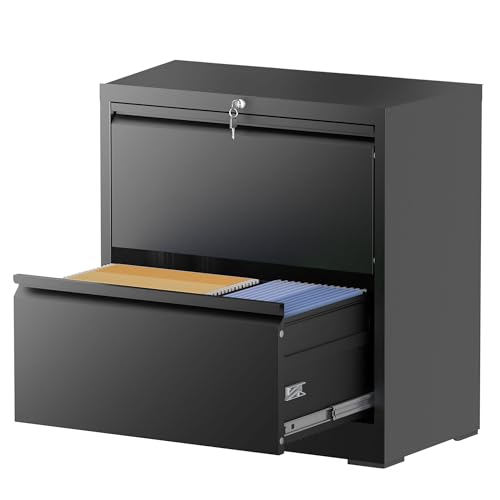 mysteeldepot 2 Drawer Lateral File Cabinet with Lock, File Cabinet, Metal Lateral Filing Cabinets...