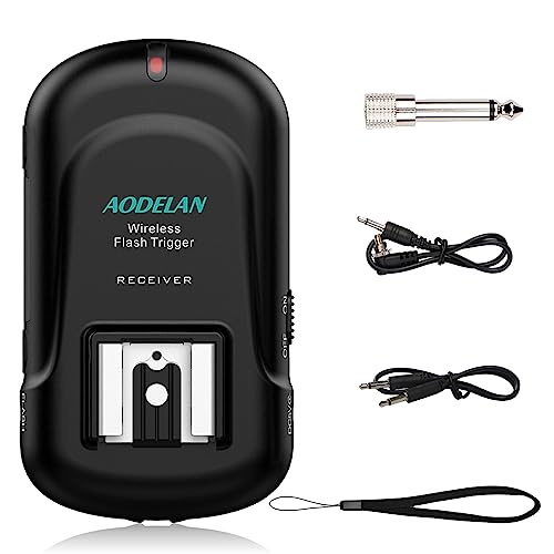 Aodelan Wireless Flash Trigger Receiver 2.4 Ghz With Universal Hot Shoe For Canon, Nikon, Panasonic, Olympus, Fuji, Pentax, Samsung,Sony(Except Sony Flashes) #TOP13