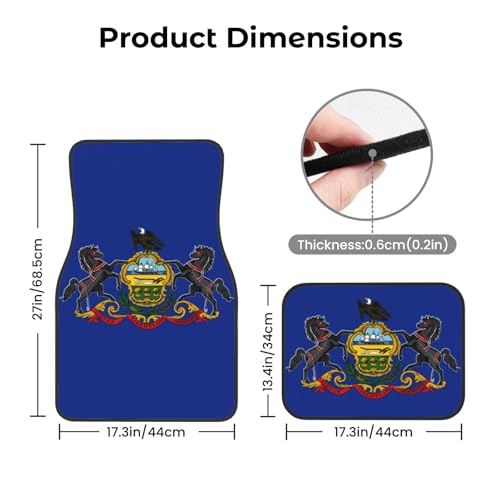 Tapis de sol Pennsylvanie durables contre la saleté dans l'auto - 4